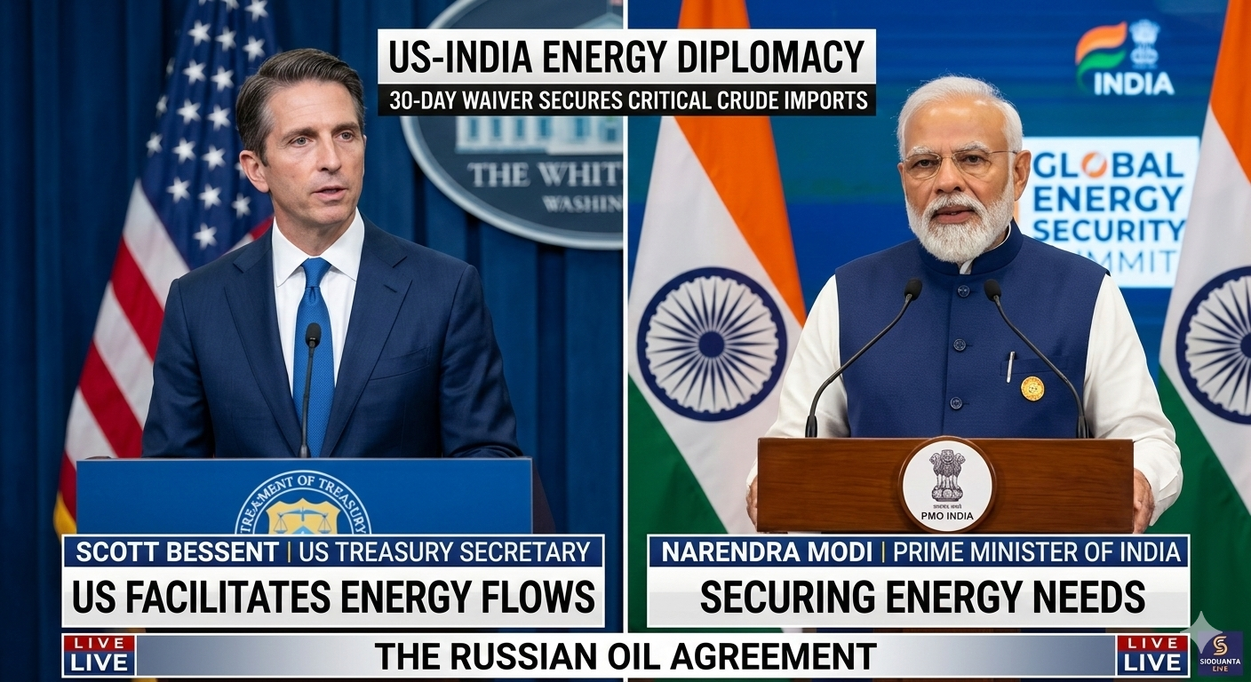 US Grants India 30-Day Russian Oil Waiver Amid West Asia War and Supply Volatility
